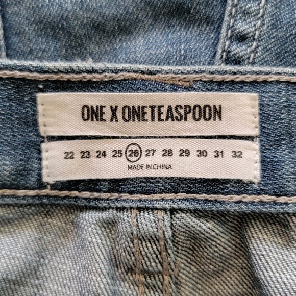One X One Teaspoon Chargers Denim Jean Shorts - Picture 14 of 14